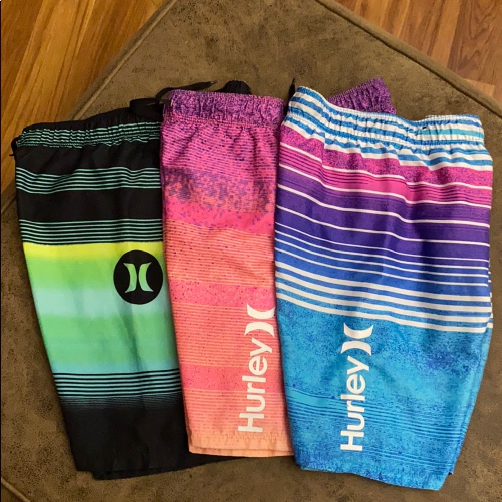 3 pair swim trunks